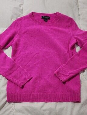 C by Bloomingdale’s 2 Ply Cashmere Crewneck Sweater Pink Sz S